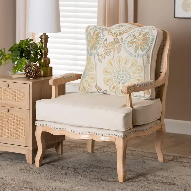 Andre Traditional Wood Accent Chair