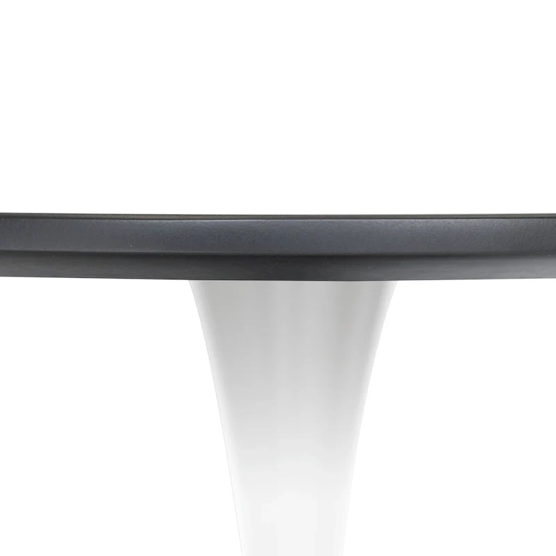 White/Gold Round Dining Table Set, 5-Piece, Seats 5