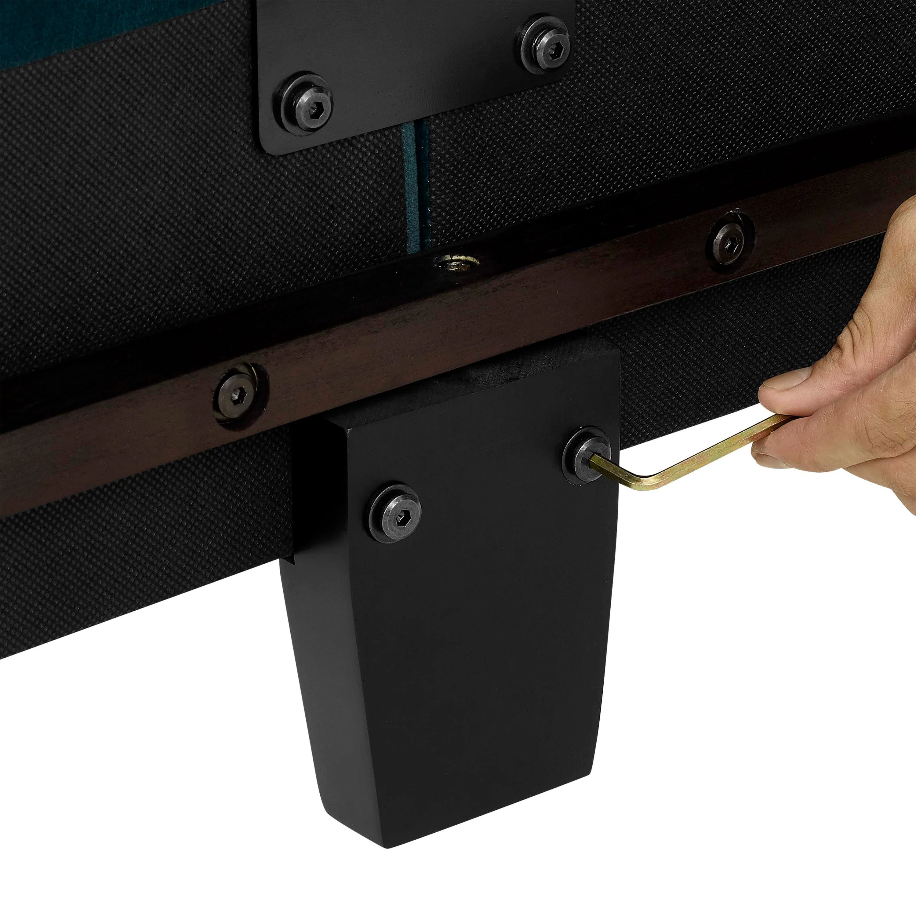 Walker Edison | King Size Charcoal Grey Upholstered Platform Bed