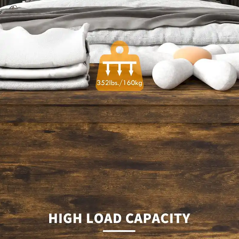 39.4  Storage Chest w/ 2 Safety Hinges, Wooden Box