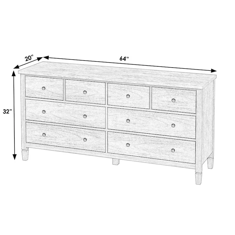 Flagstaff 8-Drawer Wood Dresser