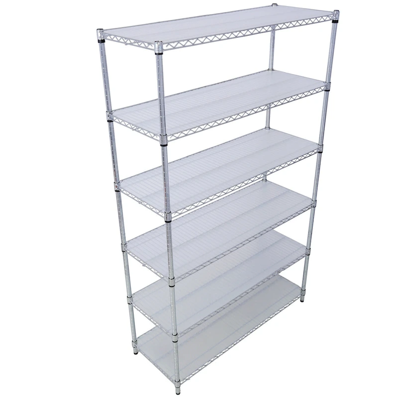 6-Tier Multifunctional Adjustable Shelf with Wheels, 6000LBS Capacity