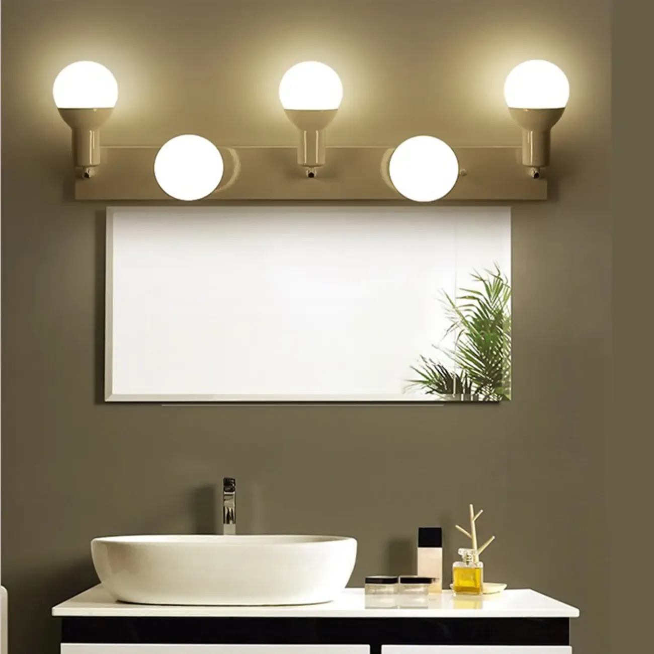 Modern White Multi -Light Bathroom LED Vanity Light