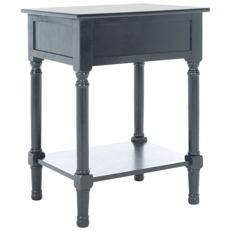 1-Drawer Lower Shelf Nightstand Accent Table - 19  W x 15.8  L x 26  H - 19Wx16Dx26H
