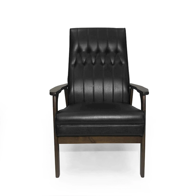 25.75 High Back Faux Leather Accent Chair