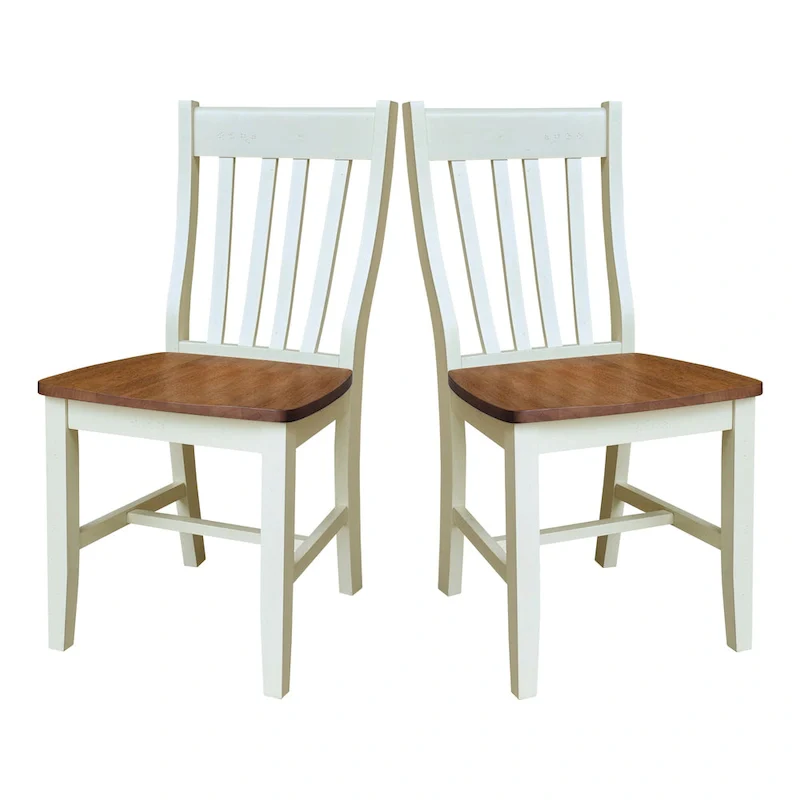 Copper Grove Quince Solid Wood Schoolhouse Chairs, Set of 2