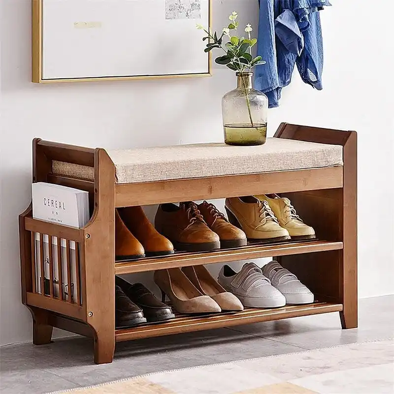 2 Tier Shoe Bench - 31.5D x 11.6W x 19.5H