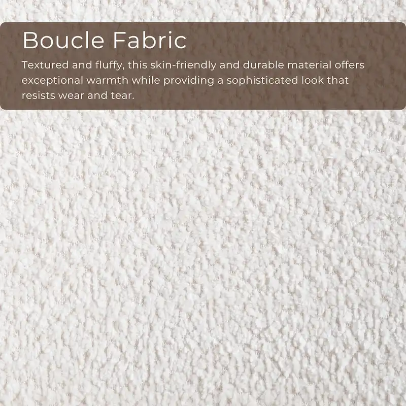 Furniture of America Shaw Mid-century Boucle Wood Dining Chairs (Set of 2)