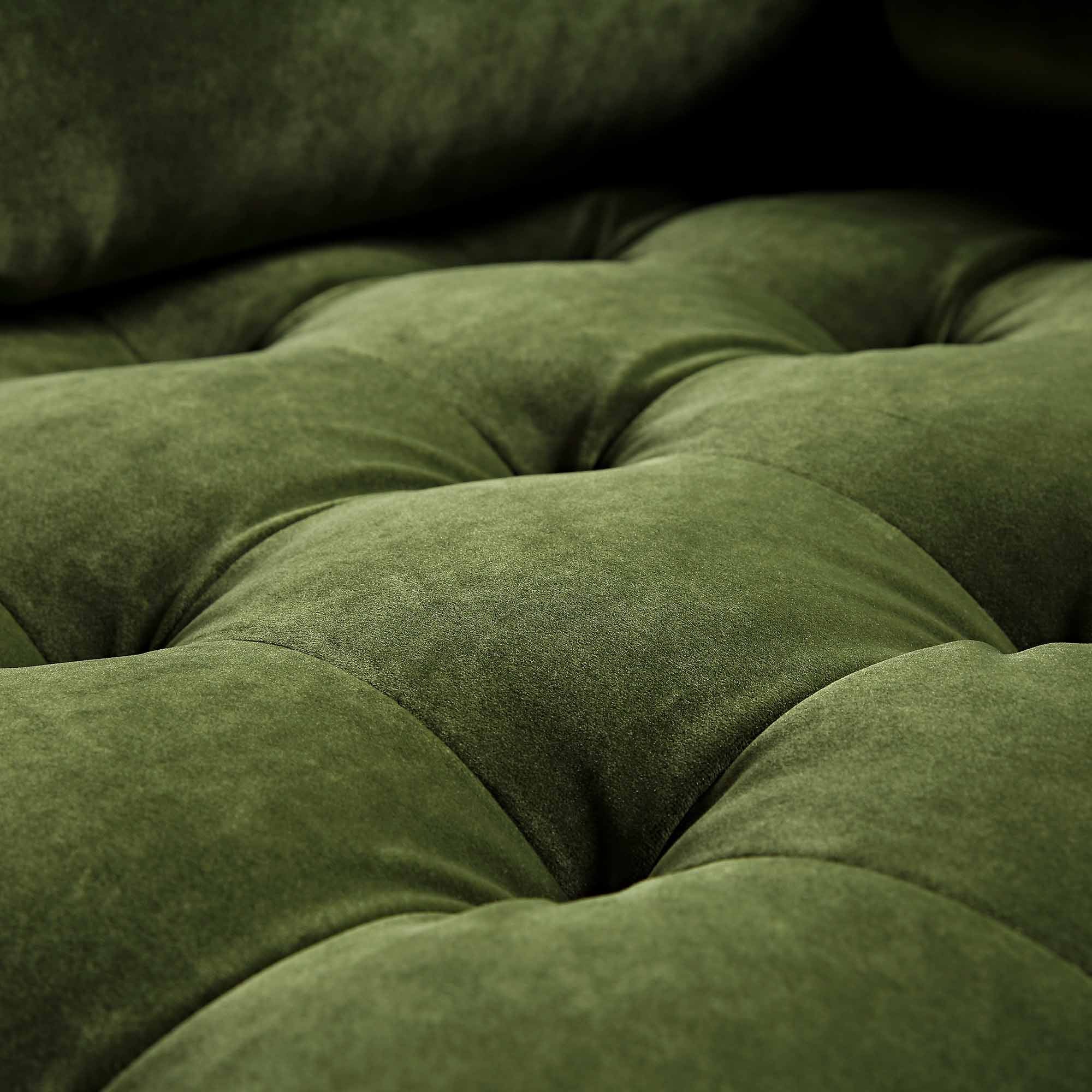 2-Seater Sofa, Moss Green Velvet
