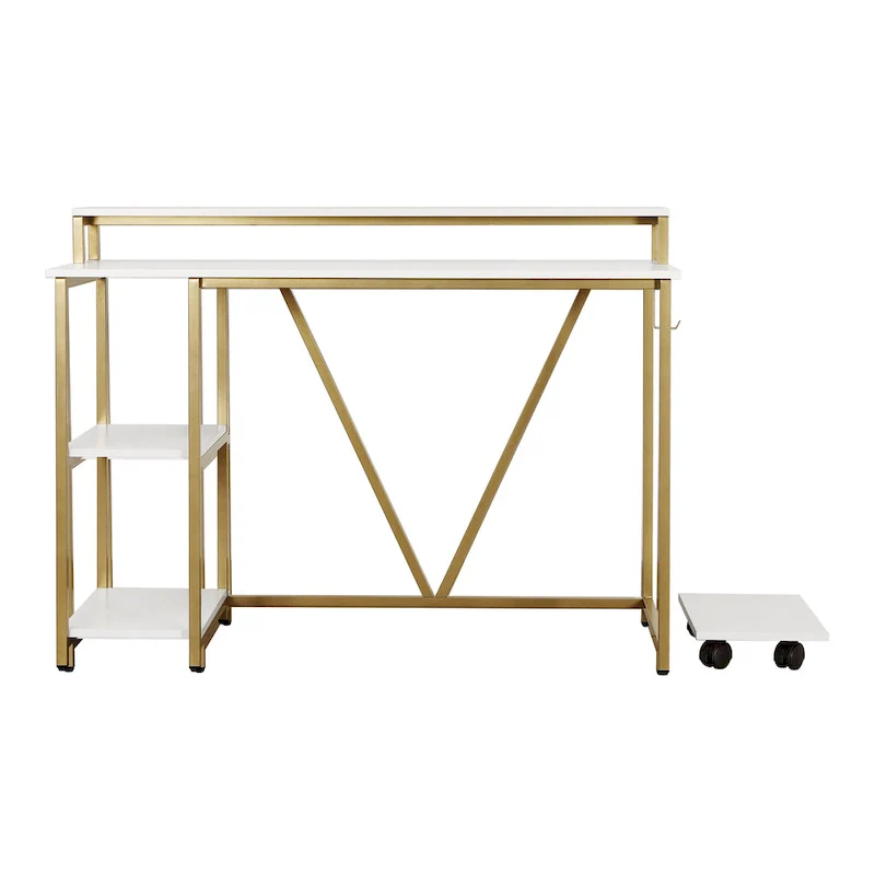 Industrial Writing Desk, Gold