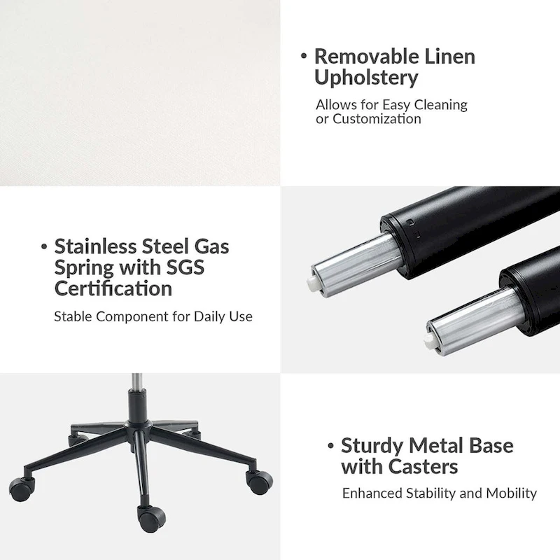 Siegfried Modern Swivel Tilting Office Chair with Removable Soft Upholstery by HULALA HOME