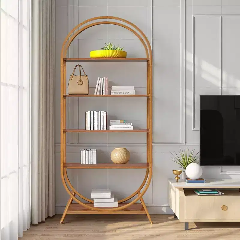 MAYEERTY Freestanding Retro Bookcase for Office Living Room Bedroom Library
