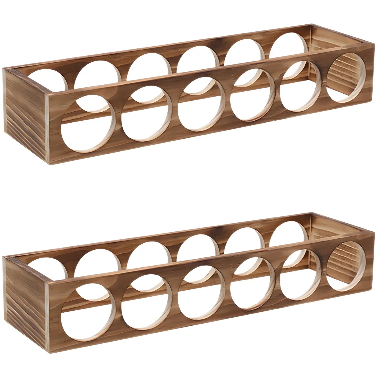 Natural Wooden Stackable Wine Rack Tabletop Wine Holder