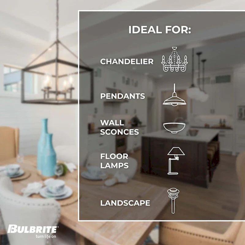 Bulbrite LED Filament Pack of (4) 4.5 Watt Mini T5 Light Bulbs with Clear Finish and Bi-Pin (G9) Base - Soft White Light