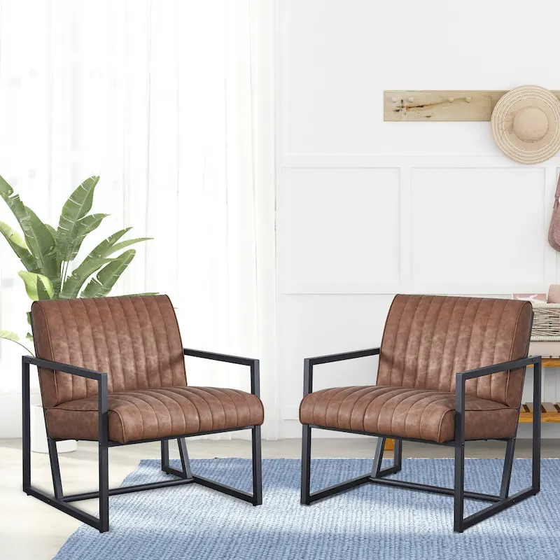 Modern 26 Arm Chair with Steel Legs