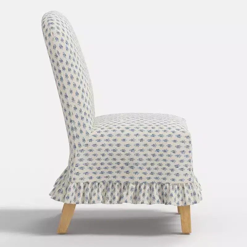 Rounded Back Slipcovered Dining Chair with Ruffle - Threshold