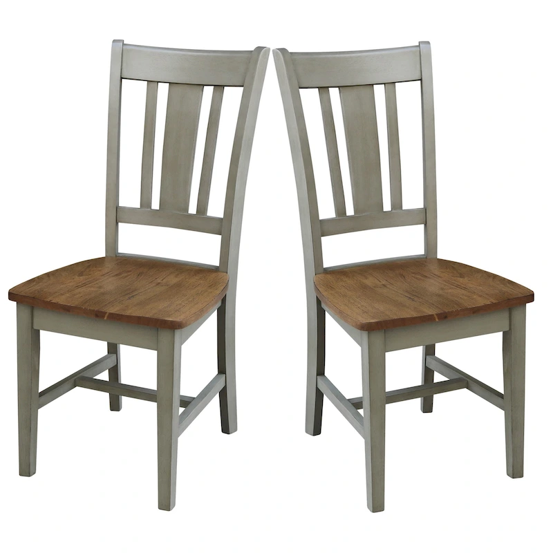 International Concepts Solid Wood San Remo Splatback Chairs, Set of 2
