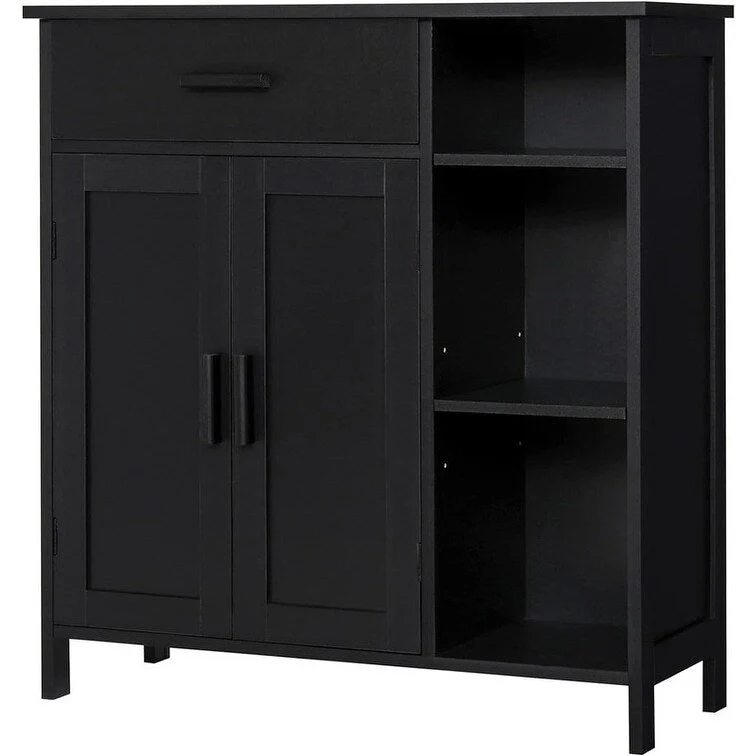 Storage Cabinet with Doors and Shelves - 11.8D x 29.5W x 31.6H