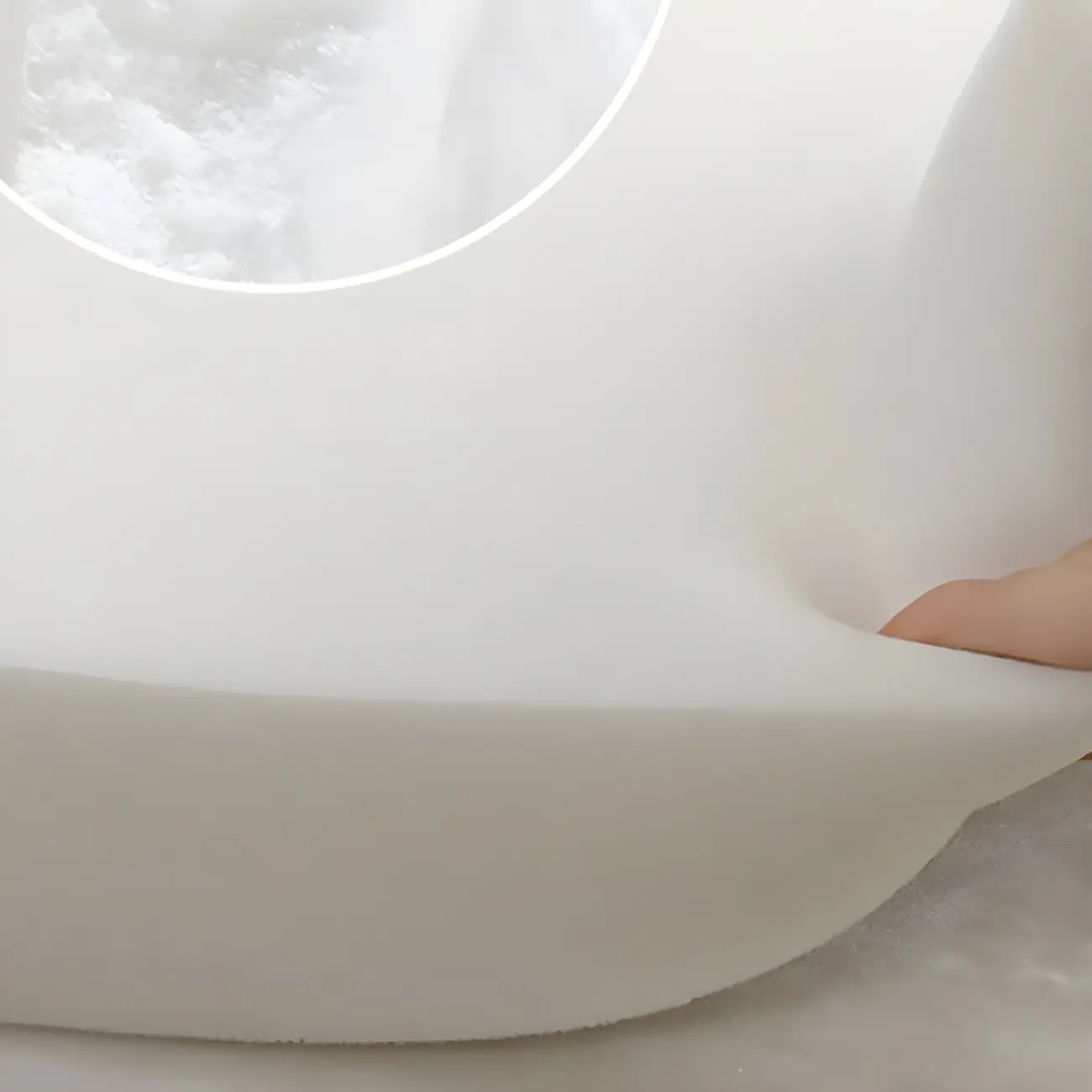 Modern Wood Faux Leather Beige Low Back Dining Chair