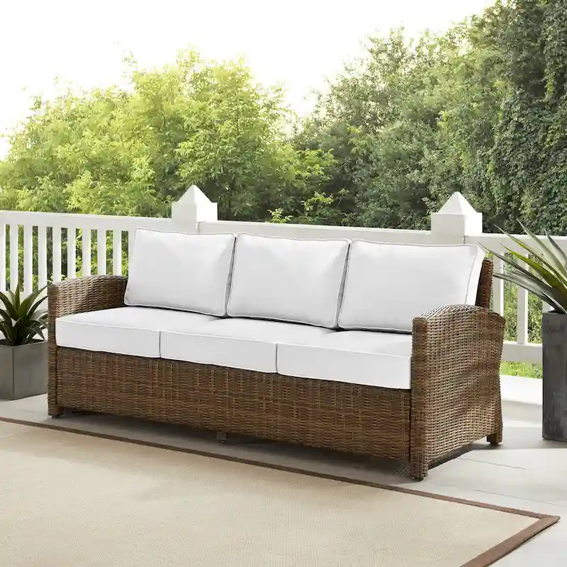 Crosley Bradenton Outdoor Wicker Sofa - Sunbrella
