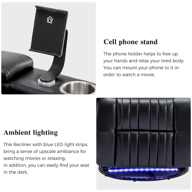 Multifunctional 270 Swivel Home Theater Power Recliner