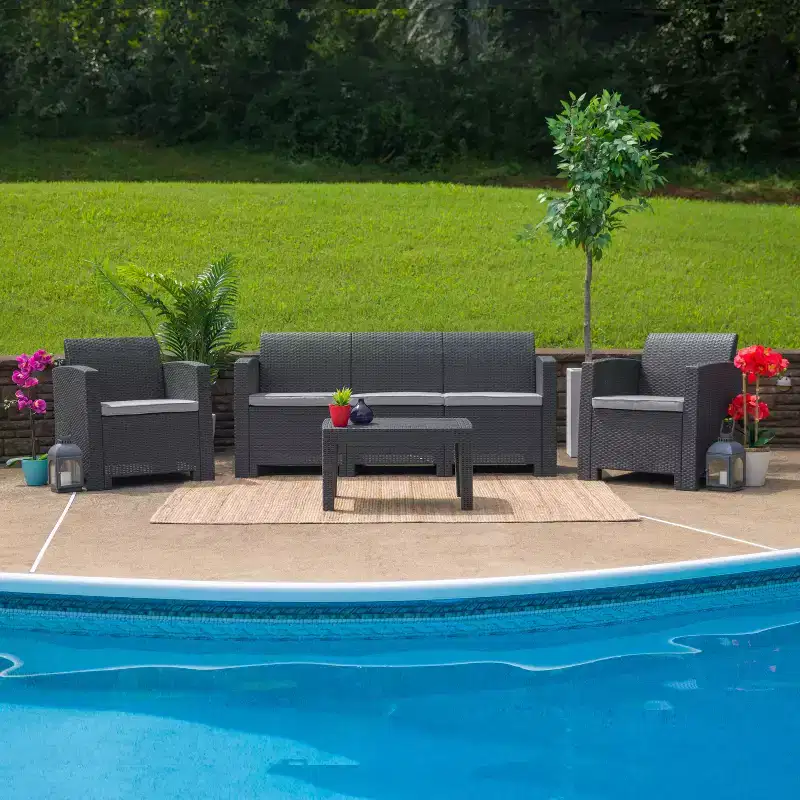 Flash Furniture Rattan Coffee Table