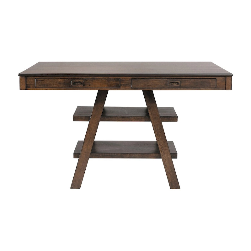 Ferrara Walnut and Brown 9-piece Counter Height Dining Set