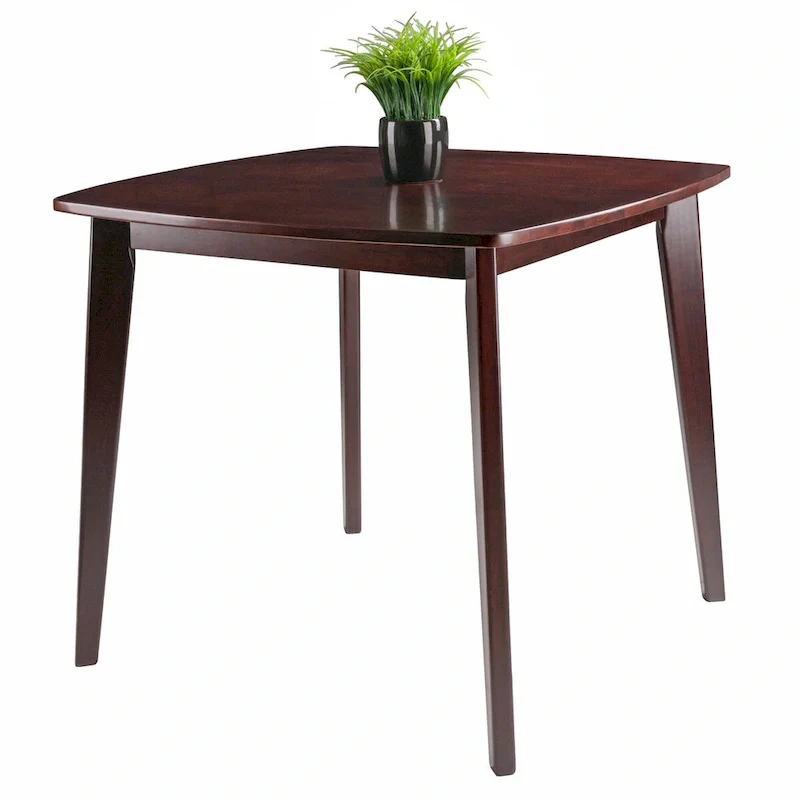 Pauline Dining Table, Walnut - 34.02 x 34.02 x 29.33 inches