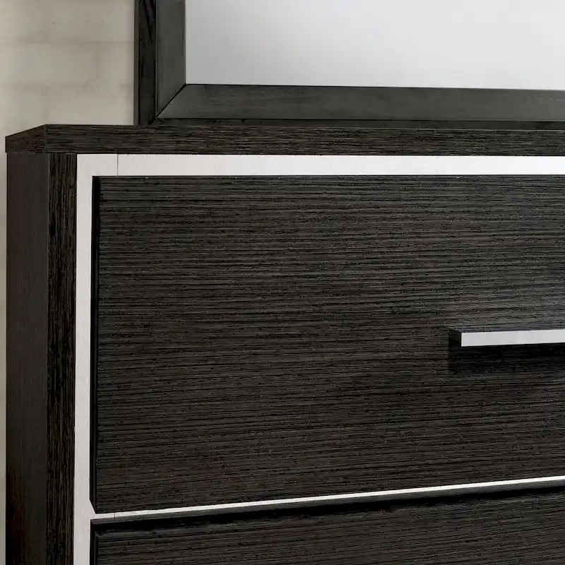 Furniture of America Kastela Contemporary Grey 2-Piece 8-Drawer Dresser and Mirror Set