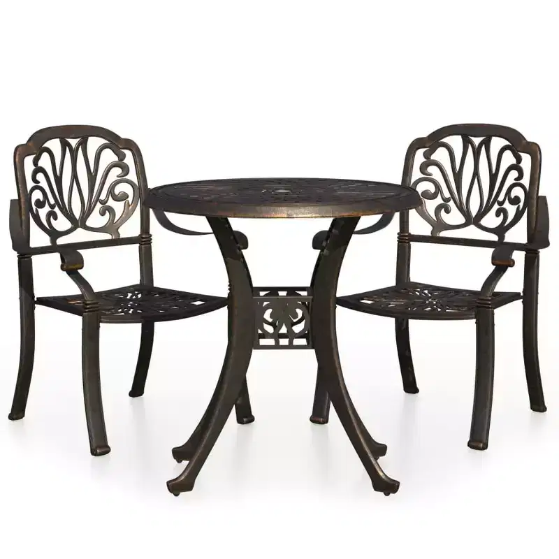 vidaXL Bistro Set Cast Aluminum Durable Bistro Set Round