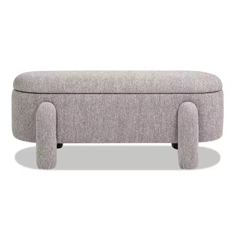 Jennifer Taylor Home Hugo 49 inch Oval Fully Upholstered Storage Bench