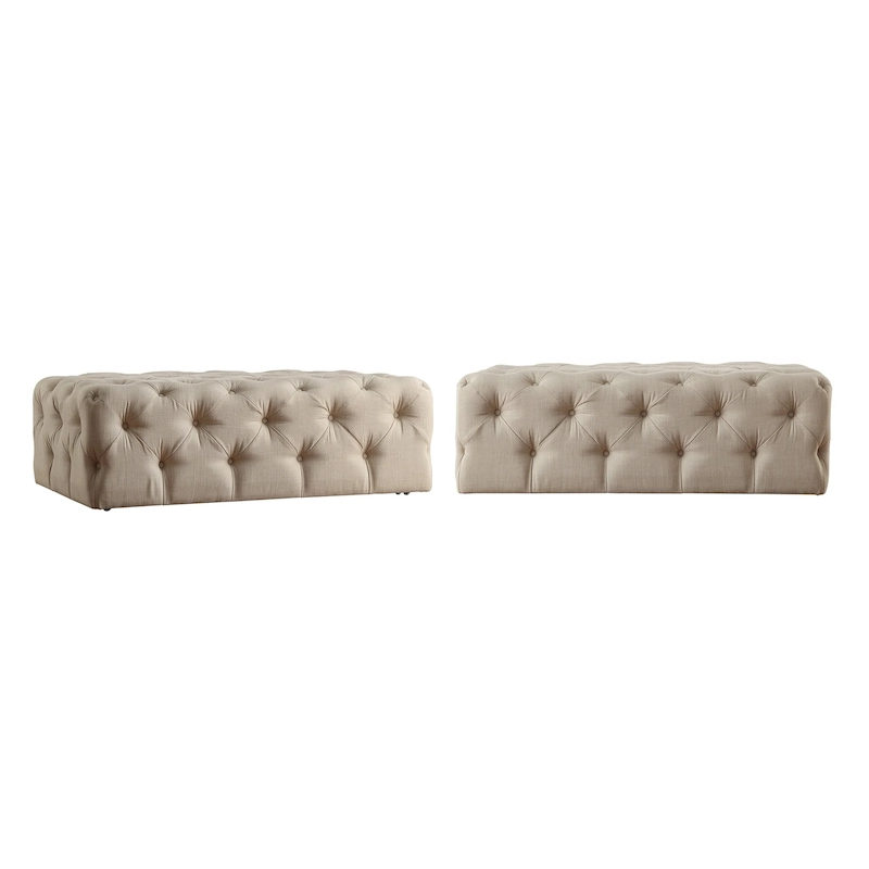 Gdansk Rectangular Tufted Ottoman with Casters