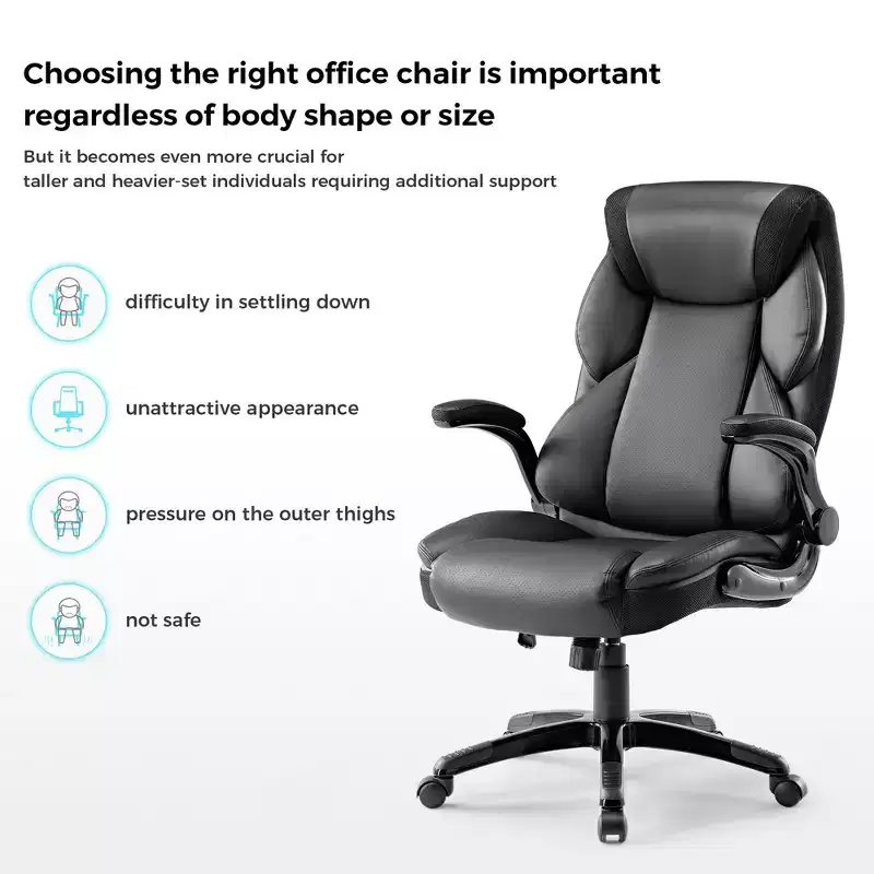 EUREKA ERGONOMIC Galene, Faux Leather Office Chair
