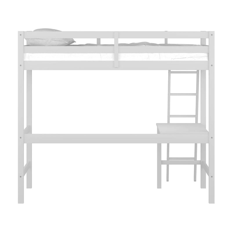 Hillsdale Caspian Wood Twin Loft Bed with Desk