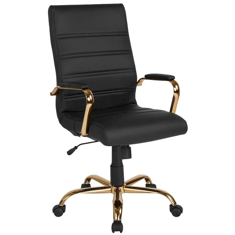 High Back LeatherSoft Executive Swivel Office Chair with Chrome Base