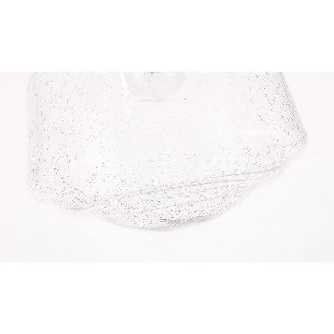 Klyli 11-inch 1-light Clear Seeded Glass Hanging Pendant