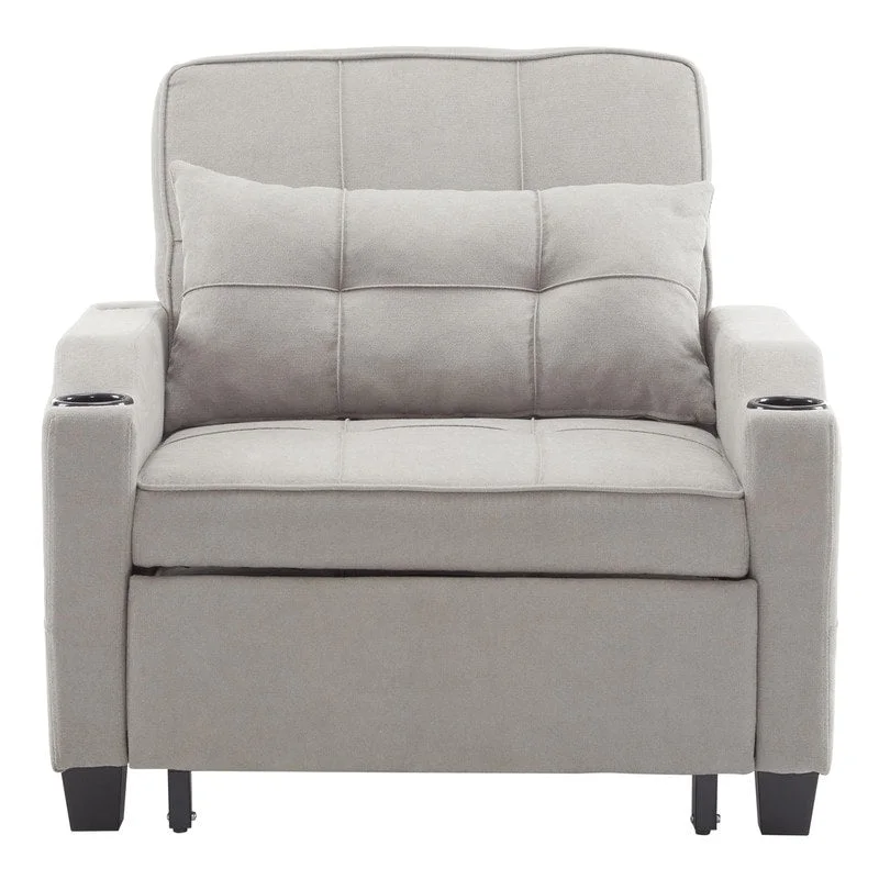 Chair Bed, Sleeper Sofa Chair Bed 3 in 1, Adjustable Recliner,Armchair, Sofa, Bed, Linen
