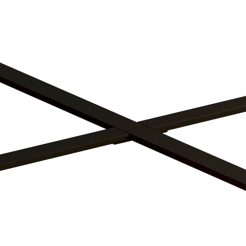 33.86  Modern Retro Splicing Wooden Round Coffee Table with Cross Legs Base