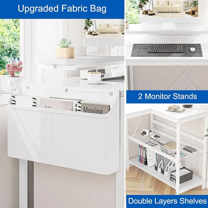 Small Gaming Desk with Power Outlets