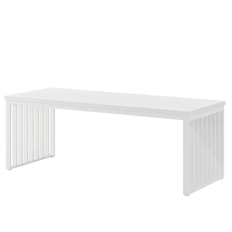 78.74-inch Kitchen Dining Table with Metal Legs