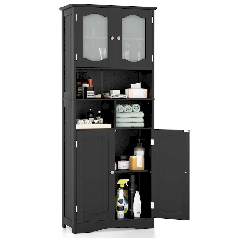 Costway 58.5 Tall Bathroom Storage Cabinet Freestanding Linen Cabinet - See Details