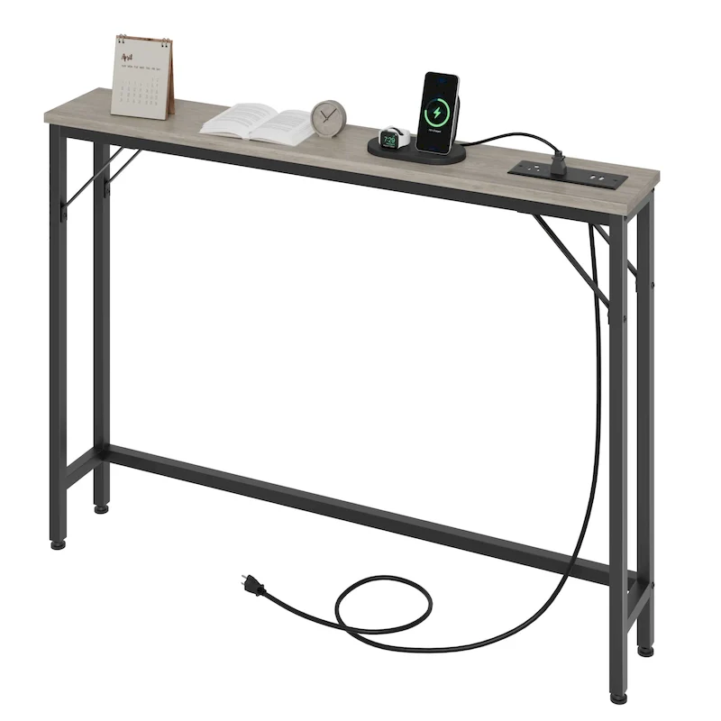 5.9 Narrow Sofa Table with Outlets
