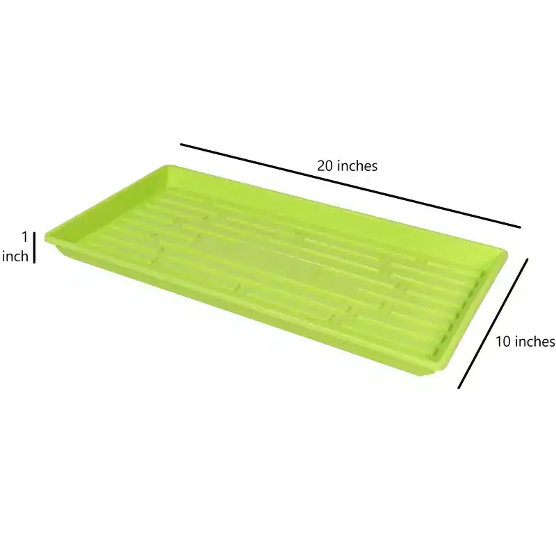 SUNPACK 10 x 20 Heavy Duty Shallow Plastic Seed Starting Tray, 1