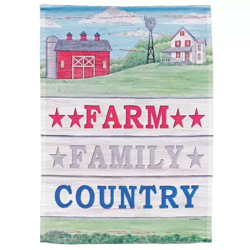 Dicksons Magnolia Garden Farm Family Country Barn Green 18 x 13 Polyester Outdoor Garden Flag