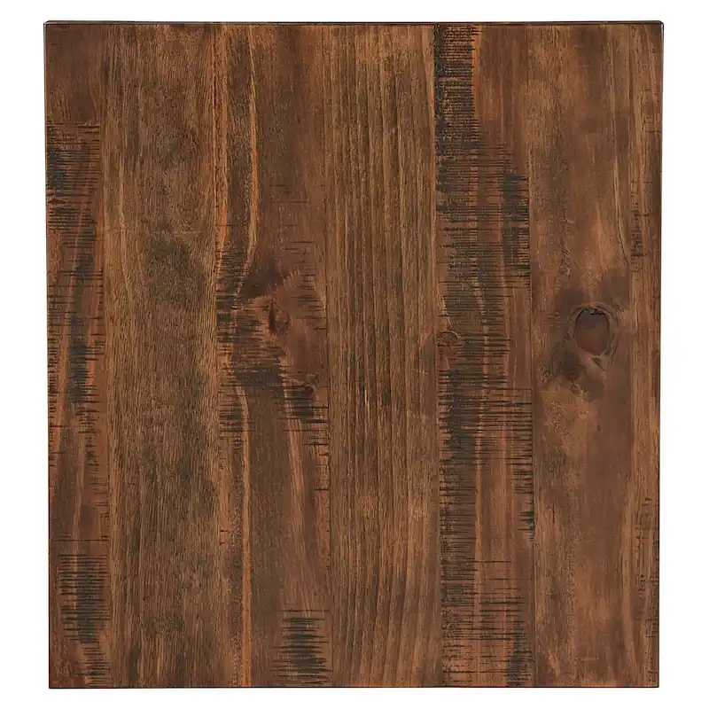 Bryson Rustic X-Base End Table with Shelf by iNSPIRE Q Classic