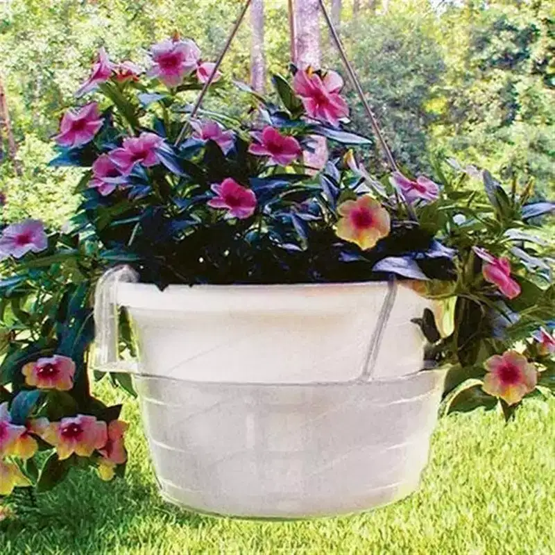 Curtis Wagner Plastics Hanging Basket Drip Pan, Clear, 8in