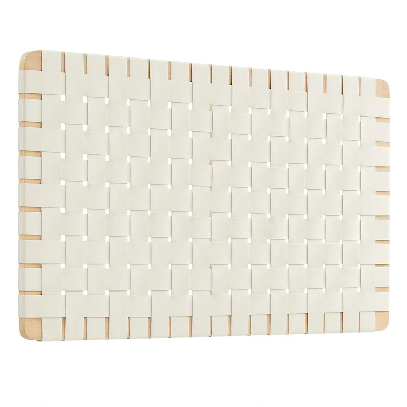 Sparta Wall-Mount Twin/Full/Queen/King Vegan Leather Weave Headboard