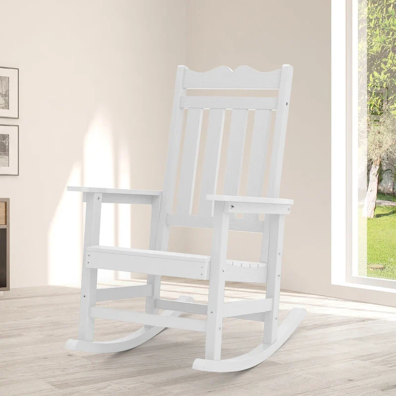 BONOSUKI Patio Adirondack Rocking Chair,Fire Pit Chair Weather Resistant