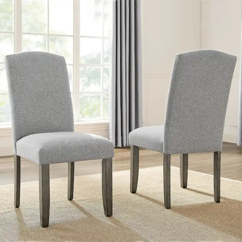 7-Piece Dining Set with Marble Veneer Top and Upholstered Chairs