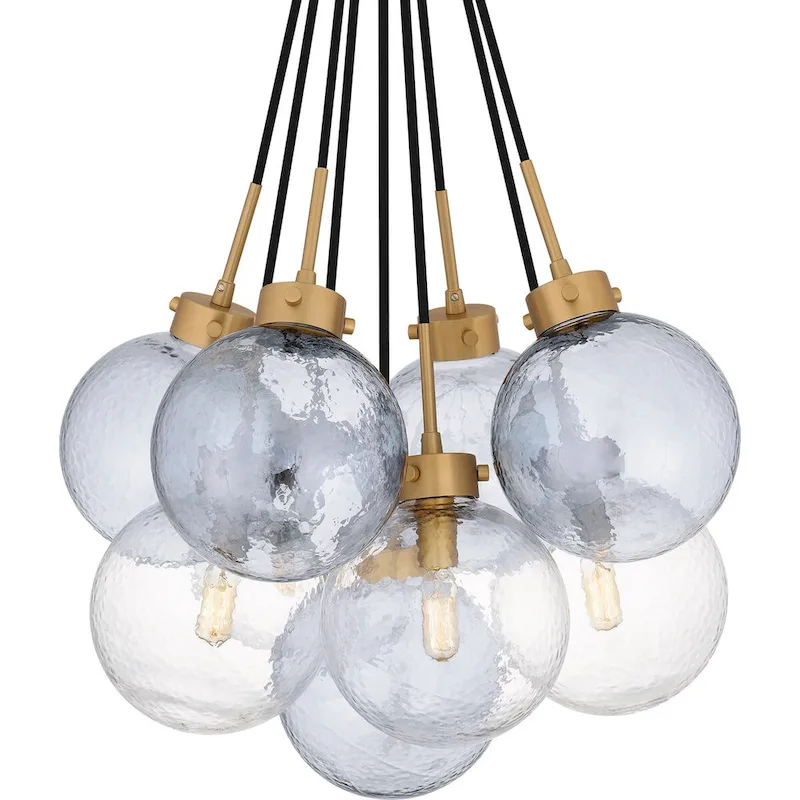 Soiree 4-Light Brushed Weathered Brass Pendant Light